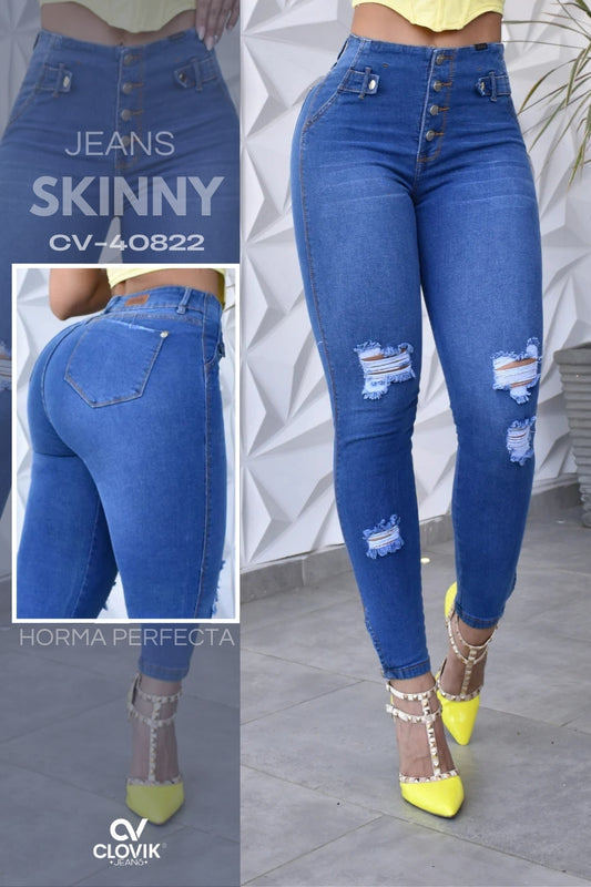 JEANS SKINNY PUSH UP REF. CV-40822