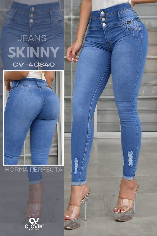 JEANS SKINNY PUSH UP  REF. CV-40840