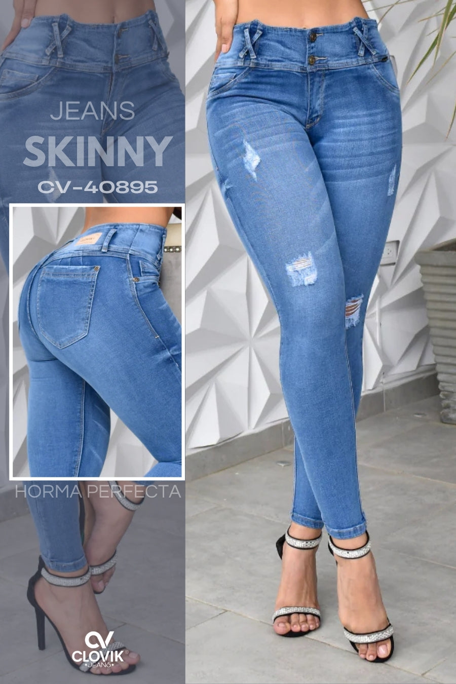 JEANS SKINNY PUSH UP REF. CV-40895