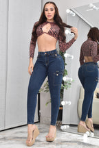 JEANS SKINNY, ESTILO CARGO HORMA PERFCTA REF. BK-254005