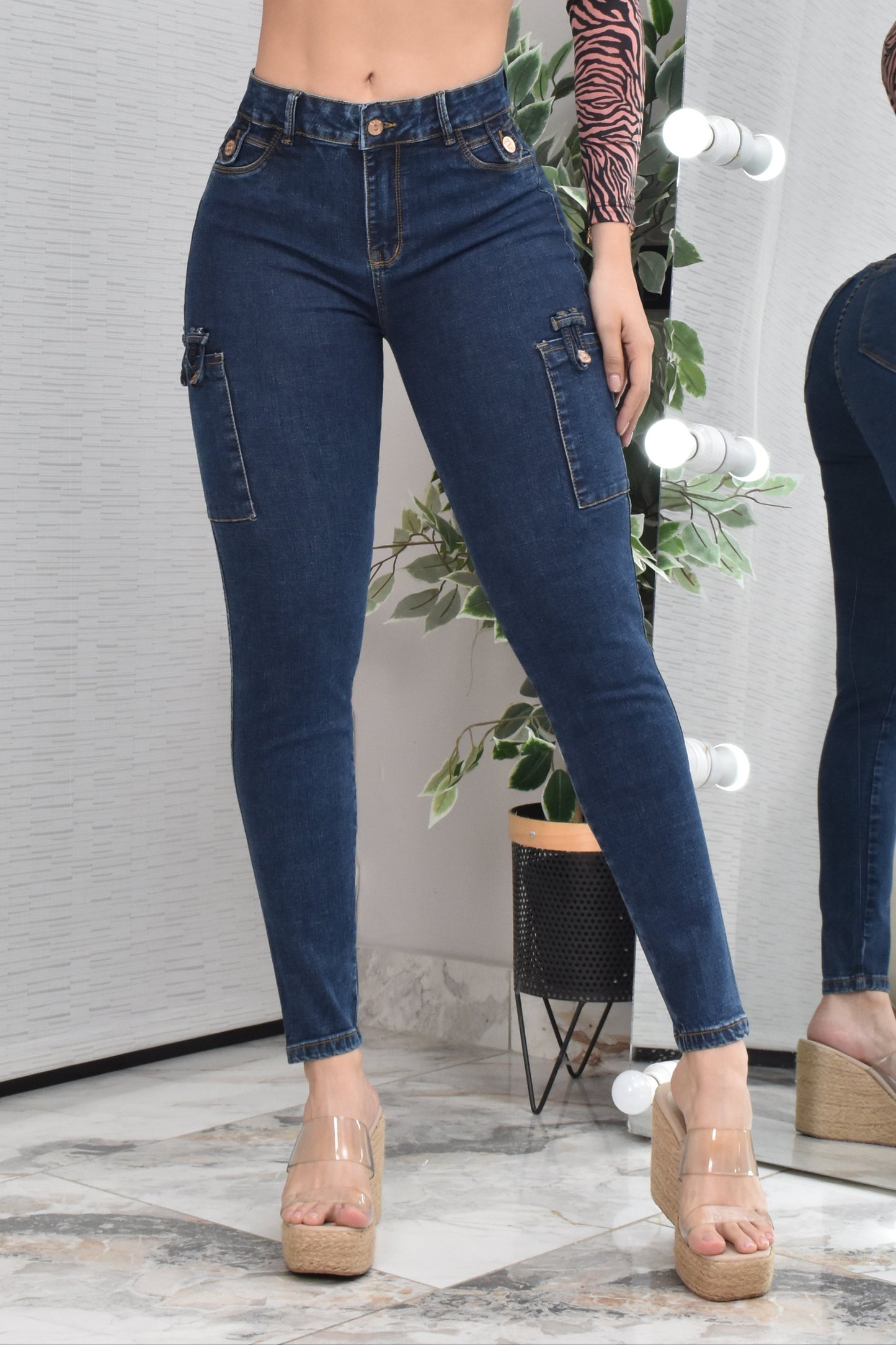 JEANS SKINNY, ESTILO CARGO HORMA PERFCTA REF. BK-254005