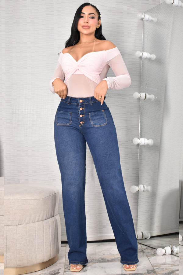 JEANS BOTA RECTA HORMA PERFECTA REF. CV264021
