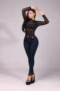 JEANS SKINNY PUSH UP CON CRISTALES REF. CV-254056