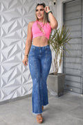 JEANS BOTA ANCHA PUSH UP REF. CV-40871