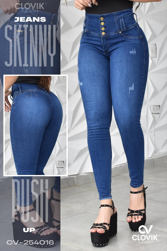 JEANS SKINNY LEVANTA COLA REF. CV-254016