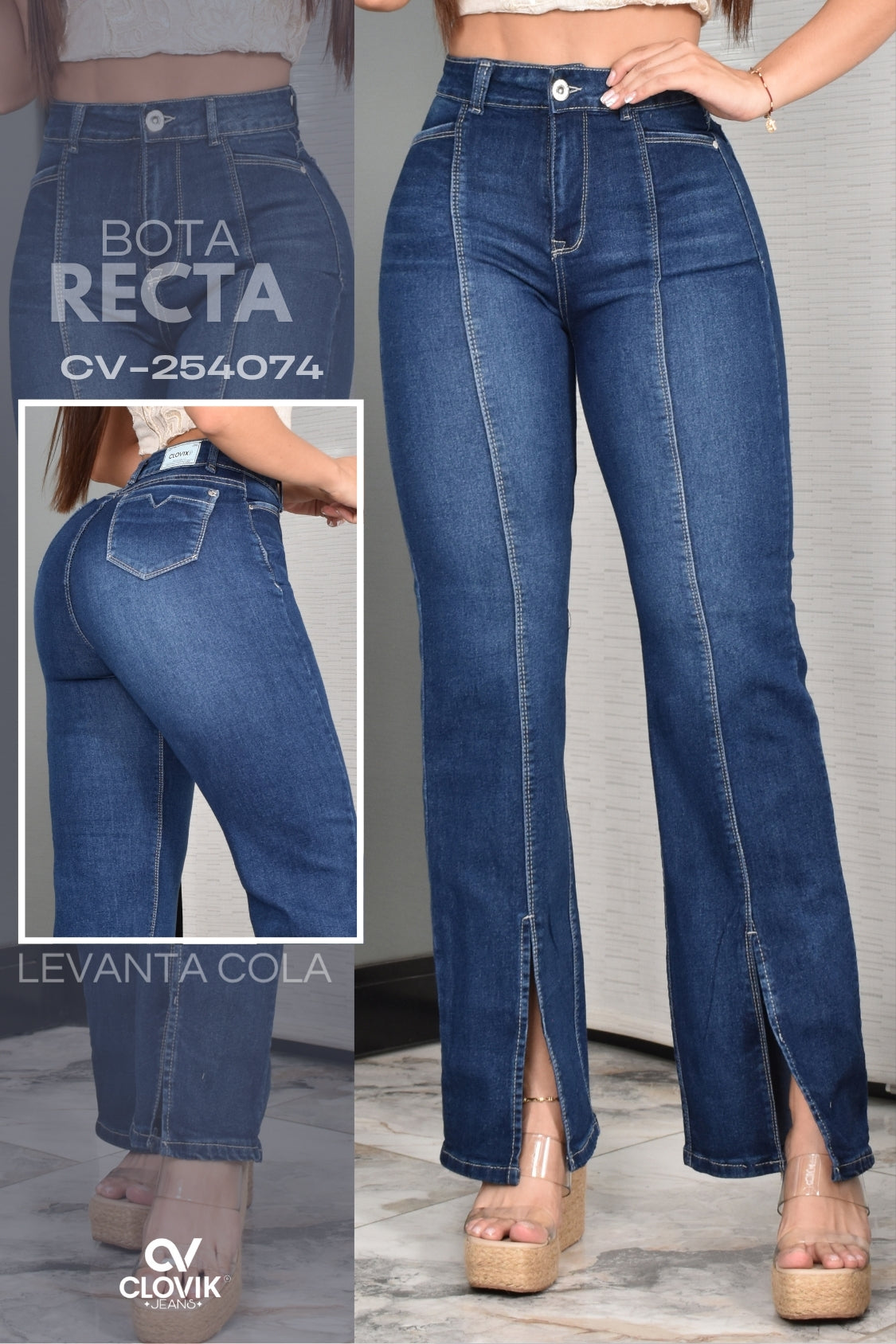 JEANS BOTA RECTA HORMA PERFECTA REF. CV-254074