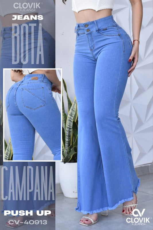 JEANS BOTA CAMPANA PUSH UP REF. CV-40913