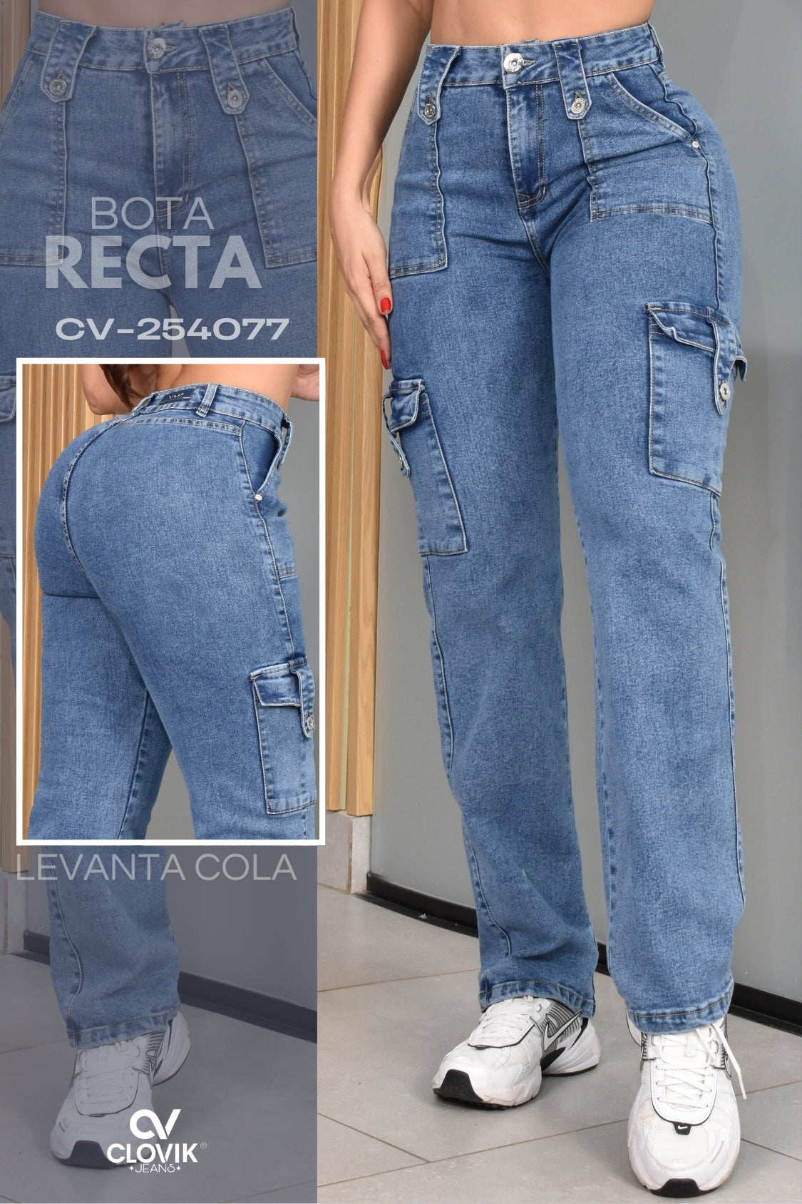 JEANS BOTA RECTA HORMA PERFECTA REF. CV-254077