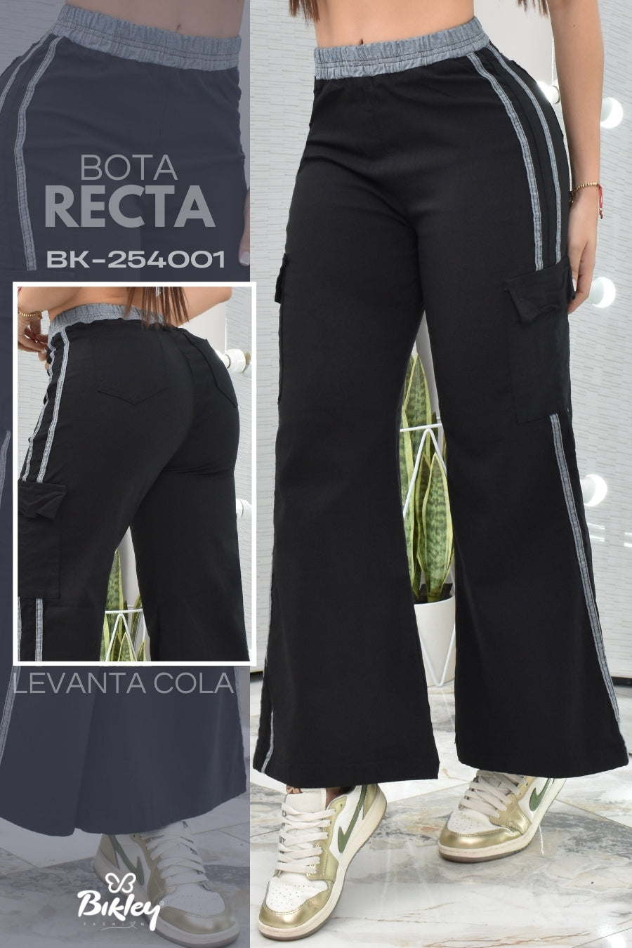 PANTALON SPORT BOTA RECTA CARGO REF. BK-254001