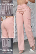 PANTALON ROSA PALAZZO CARGO REF. CV-40956