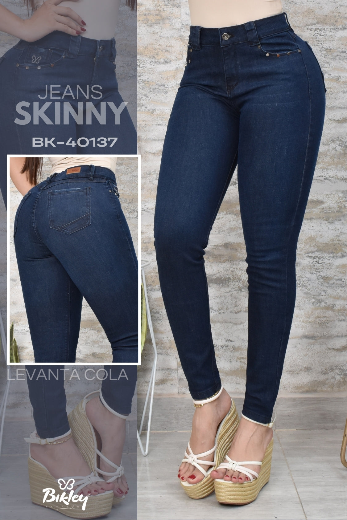 JEANS SKINNY, ESTILO EXCLUSIVE HORMA PERFECTA REF. BK-40137