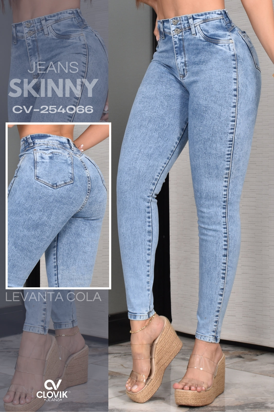 JEANS SKINNY PUSH UP REF. CV-254066