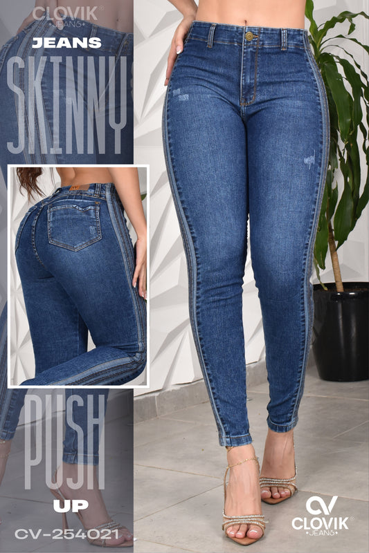 JEANS SKINNY PUSH UP REF. CV-254021