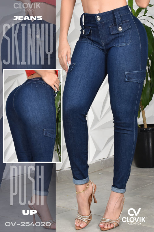 JEANS SKINNY PUSH UP REF. CV-254020
