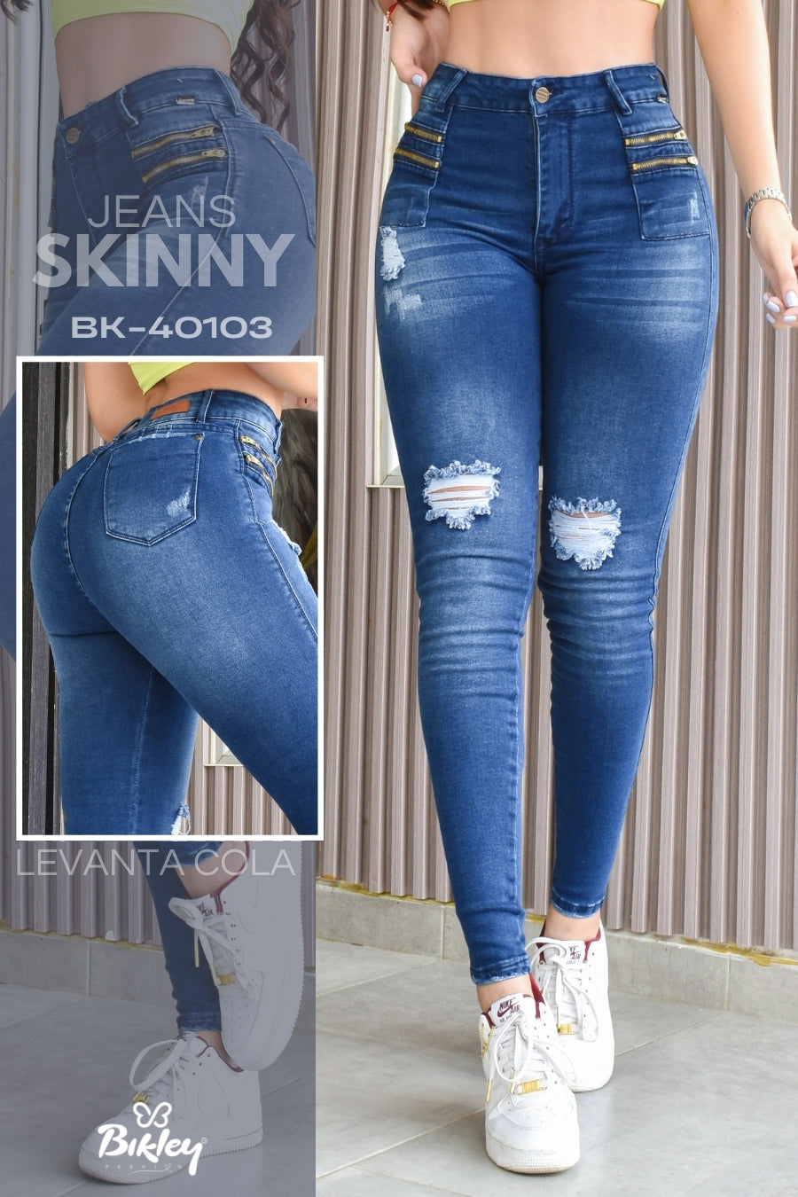 JEANS SKINNY, ESTILO EXCLUSIVE HORMA PERFECTA REF. BK-40103