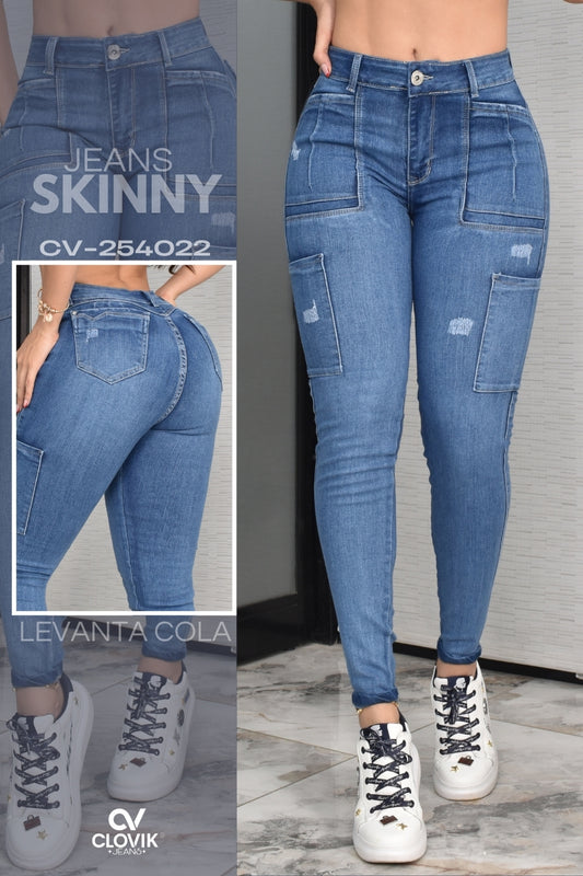 JEANS SKINNY PUSH UP REF. CV-254022