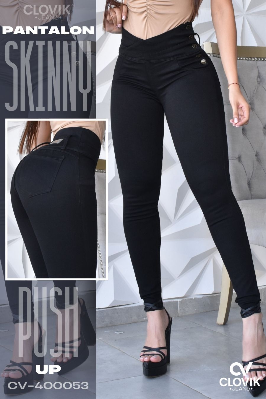 PANTALON SKINNY PUSH UP REF. CV-400053