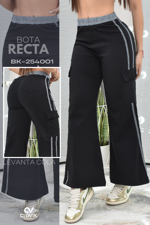 PANTALON SPORT BOTA RECTA CARGO REF. BK-254001