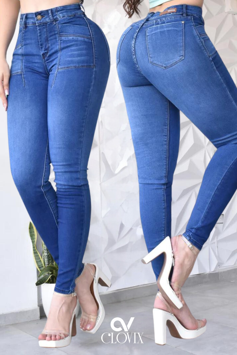 JEANS SKINNY PUSH UP REF. CV-40930