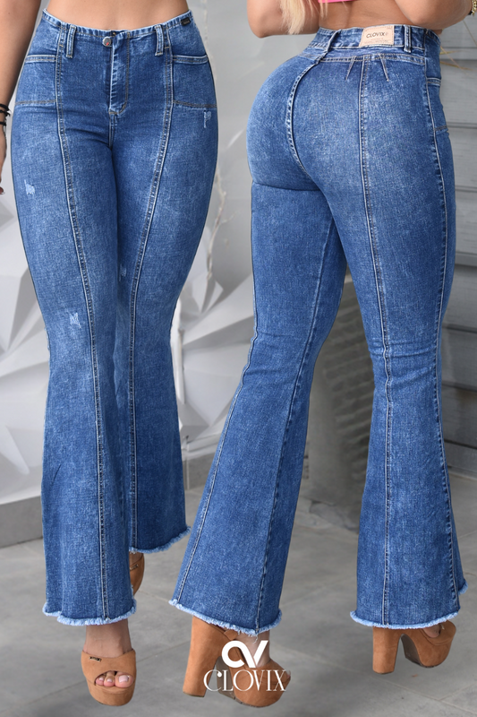 JEANS BOTA CAMPANA PUSH UP REF. CV-40871