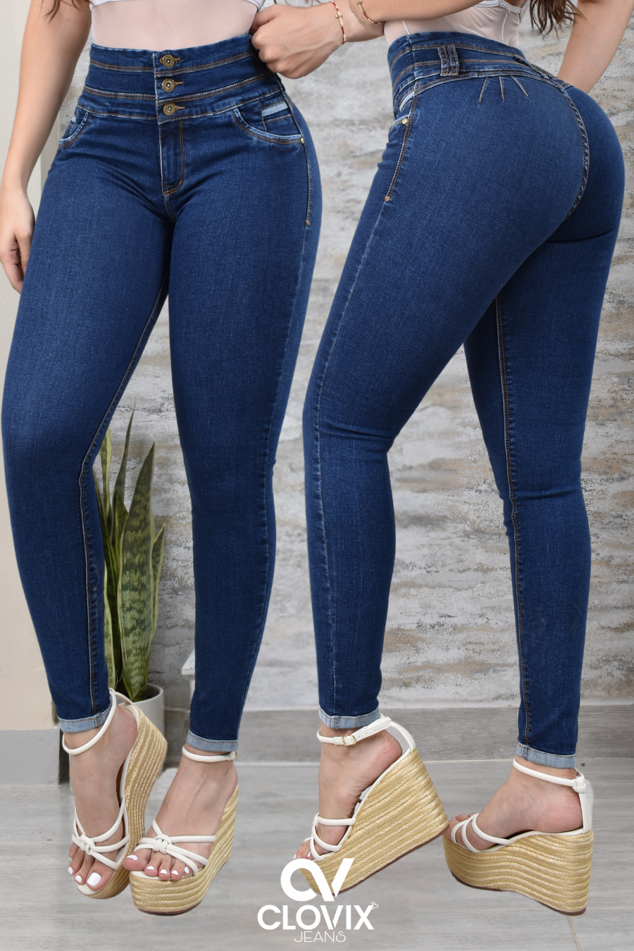 JEANS SKINNY PUSH UP REF. CV-40966