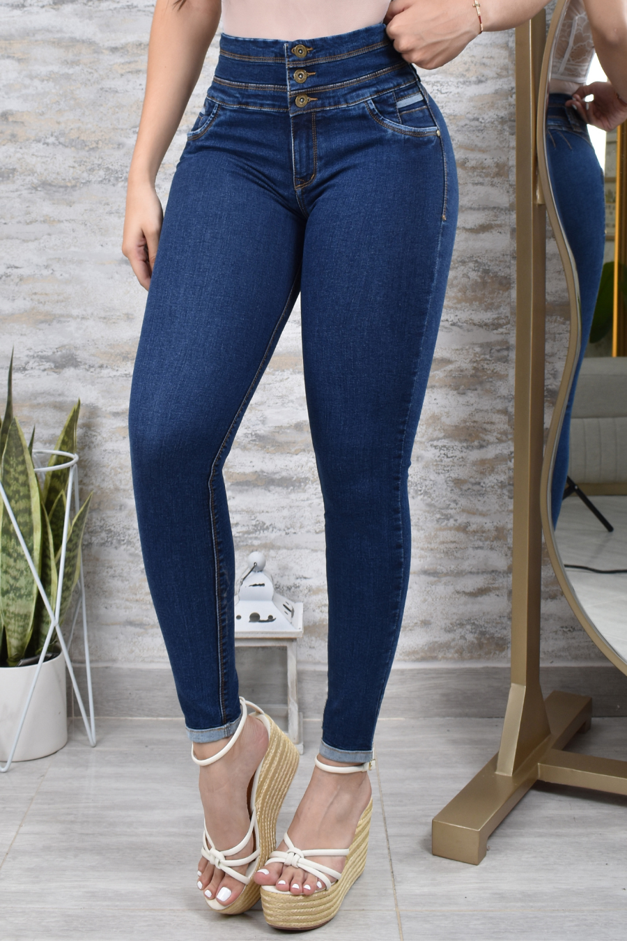 JEANS SKINNY PUSH UP REF. CV-40966