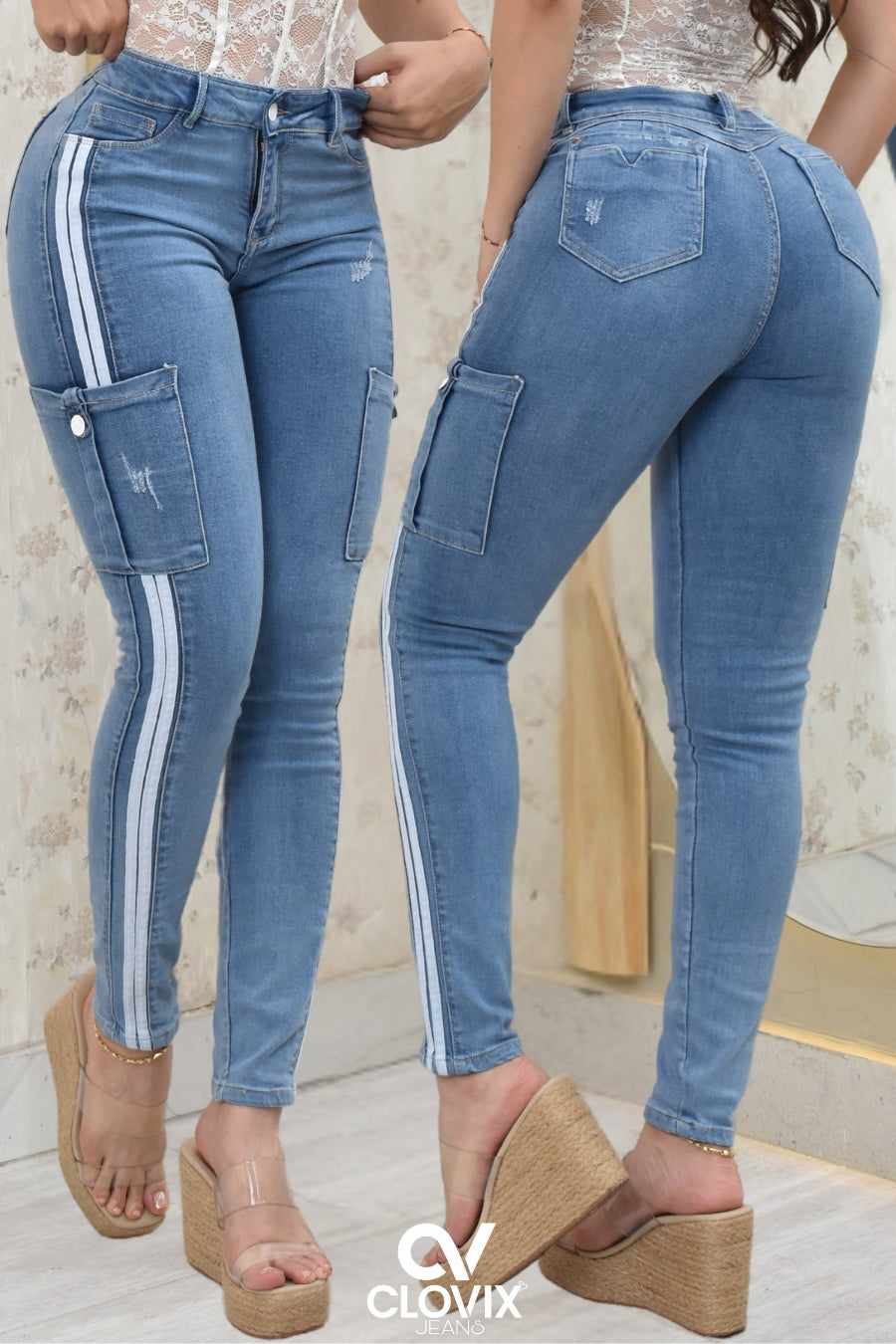 JEANS SKINNY PUSH UP REF. CV-400039