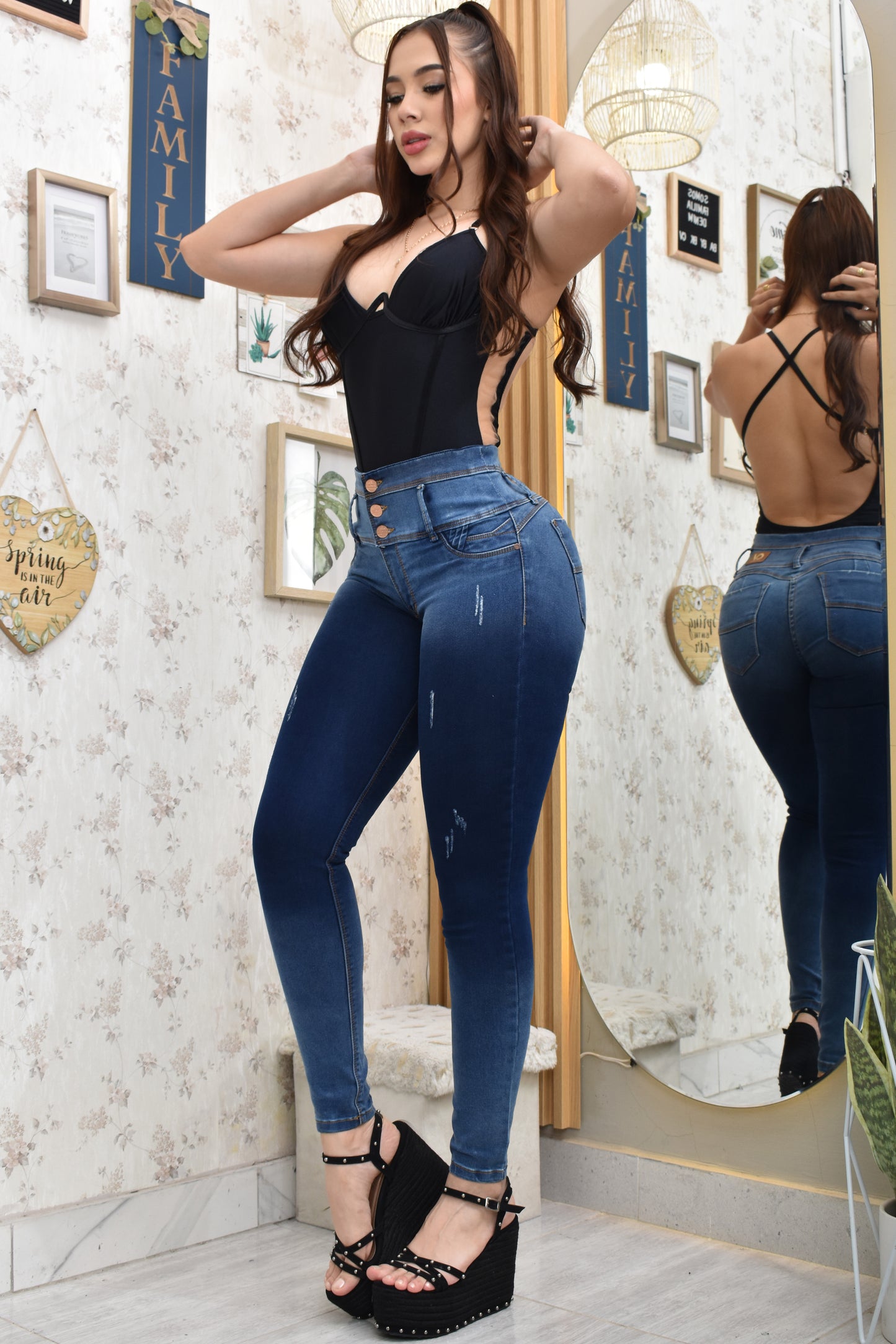 JEANS SKINNY PUSH UP REF. CV-40992