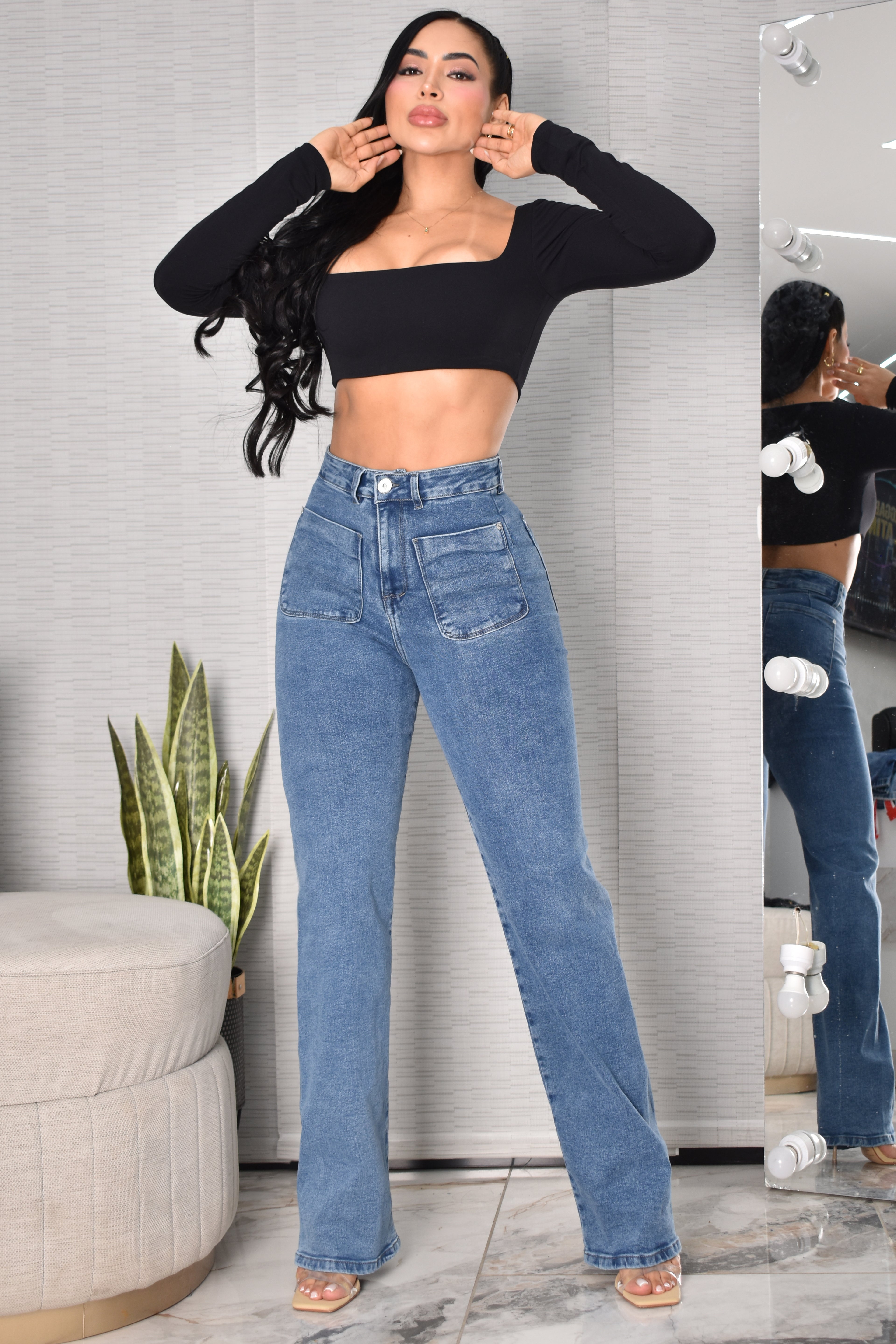 JEANS BOTA RECTA HORMA PERFECTA REF. CV264022
