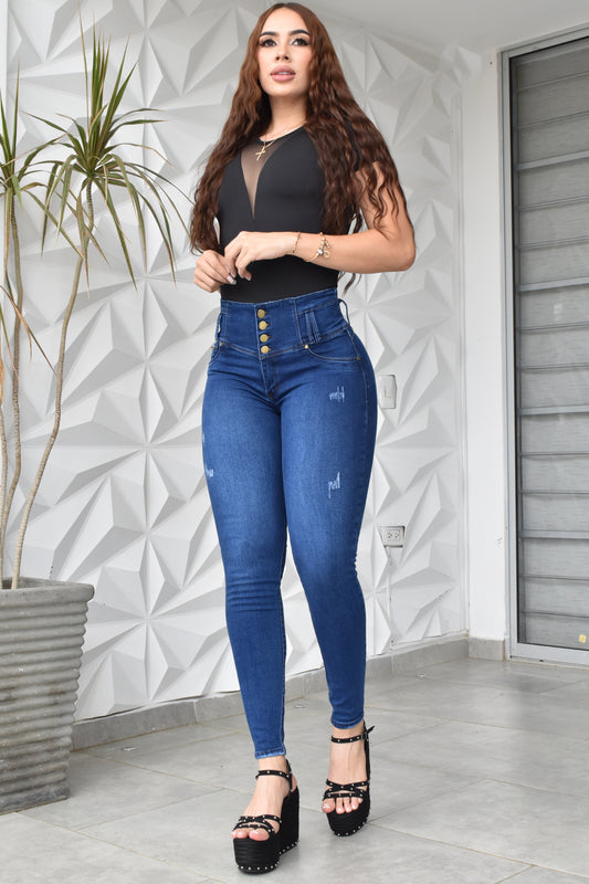 JEANS SKINNY LEVANTA COLA REF. CV-254016