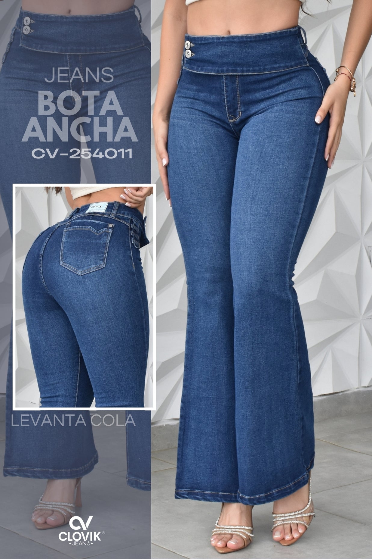 JEANS BOTA ANCHA HORMA PERFECTA REF. CV-254011