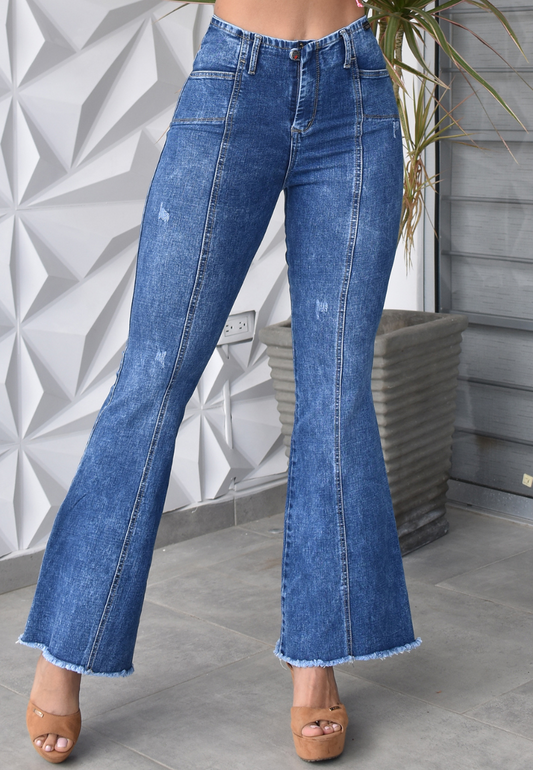 JEANS BOTA CAMPANA PUSH UP REF. CV-40871