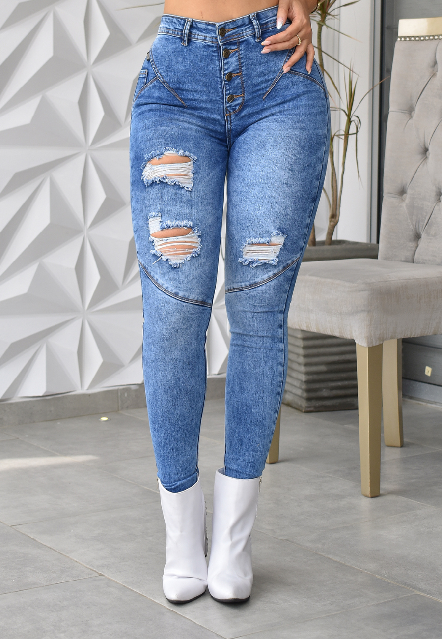 JEANS SKINNY PUSH UP REF. CV-40856